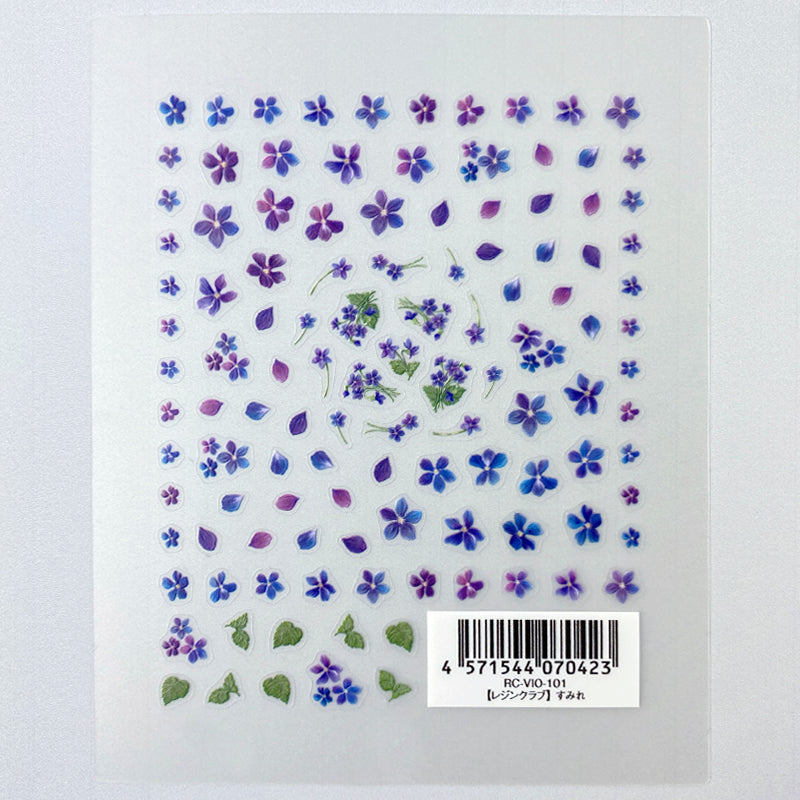 Resin Sticker [Violet Flowers]