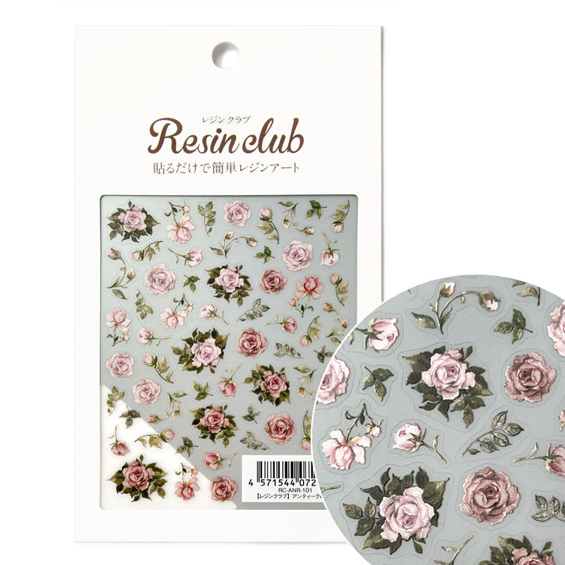 Resin Sticker [Antique Roses]