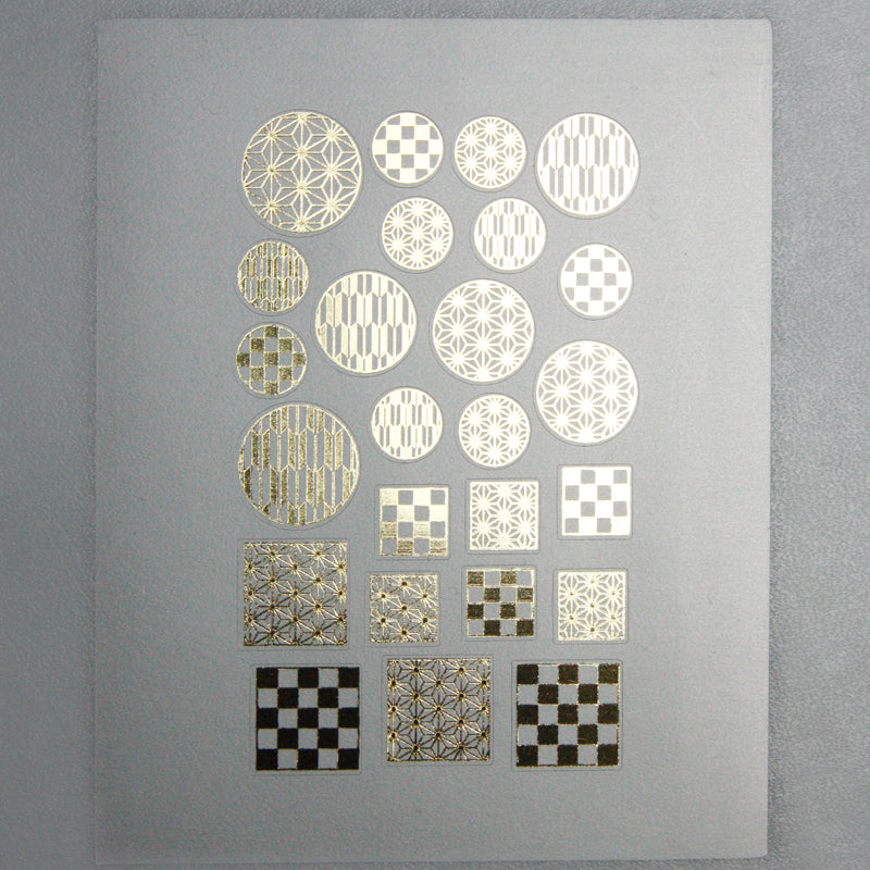 Resin Sticker [Japanese Pattern Gold]