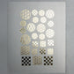 Resin Sticker [Japanese Pattern Gold]